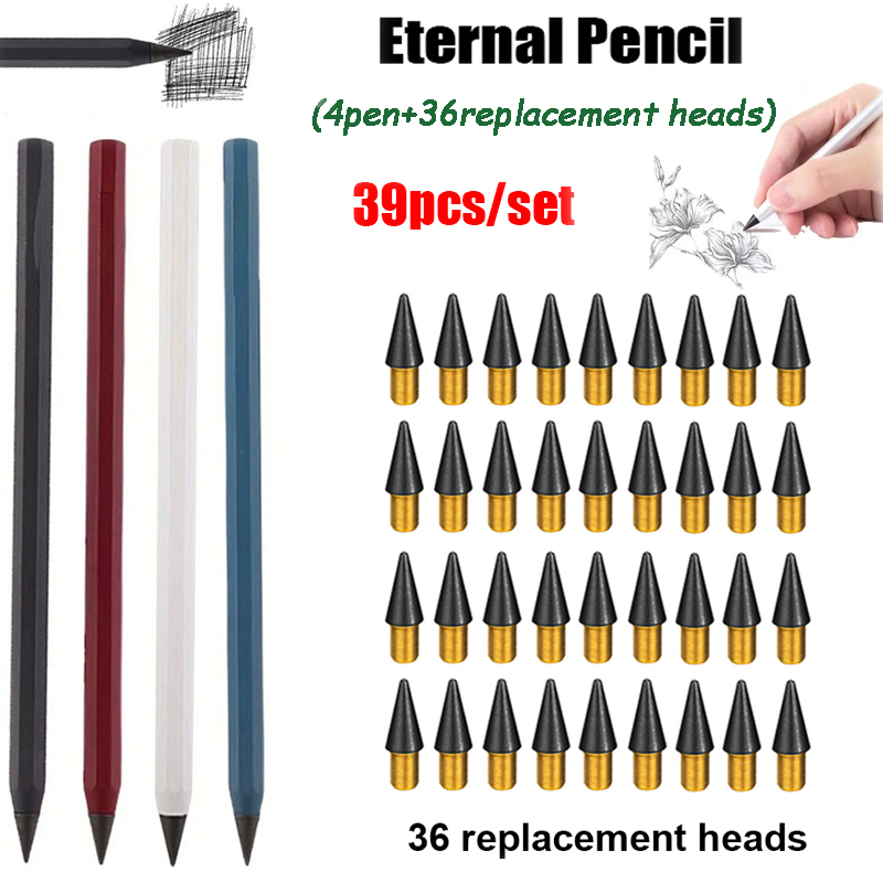 Writing Tools - 39 sztuk/zestaw Kreatywne metalowe ołówki Nowa