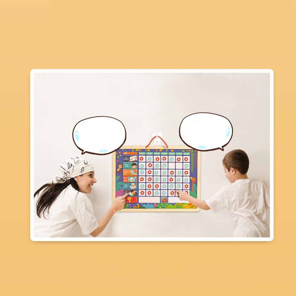 Kids Magnetic Reward Chart Board - Magnetyczna tablica odpowiedzialności dla dzieci, drewniana