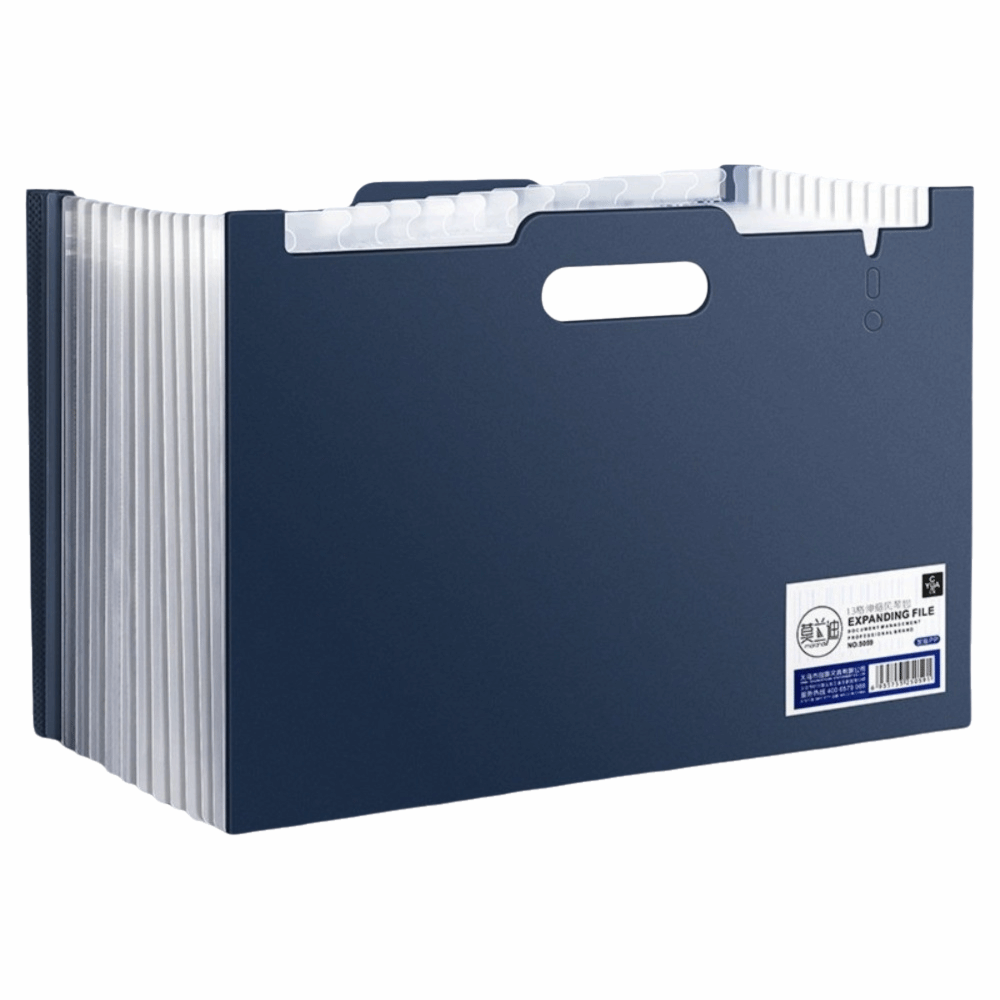 Expandable Accordion File Folder 13 Pockets - Teczka rozszerzana z 13 przegródkami, pionowa,