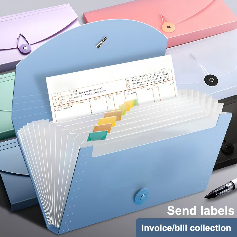 Expandable Accordion File Folder 13 Pockets - Organizer na dokumenty z 13 przegródkami,