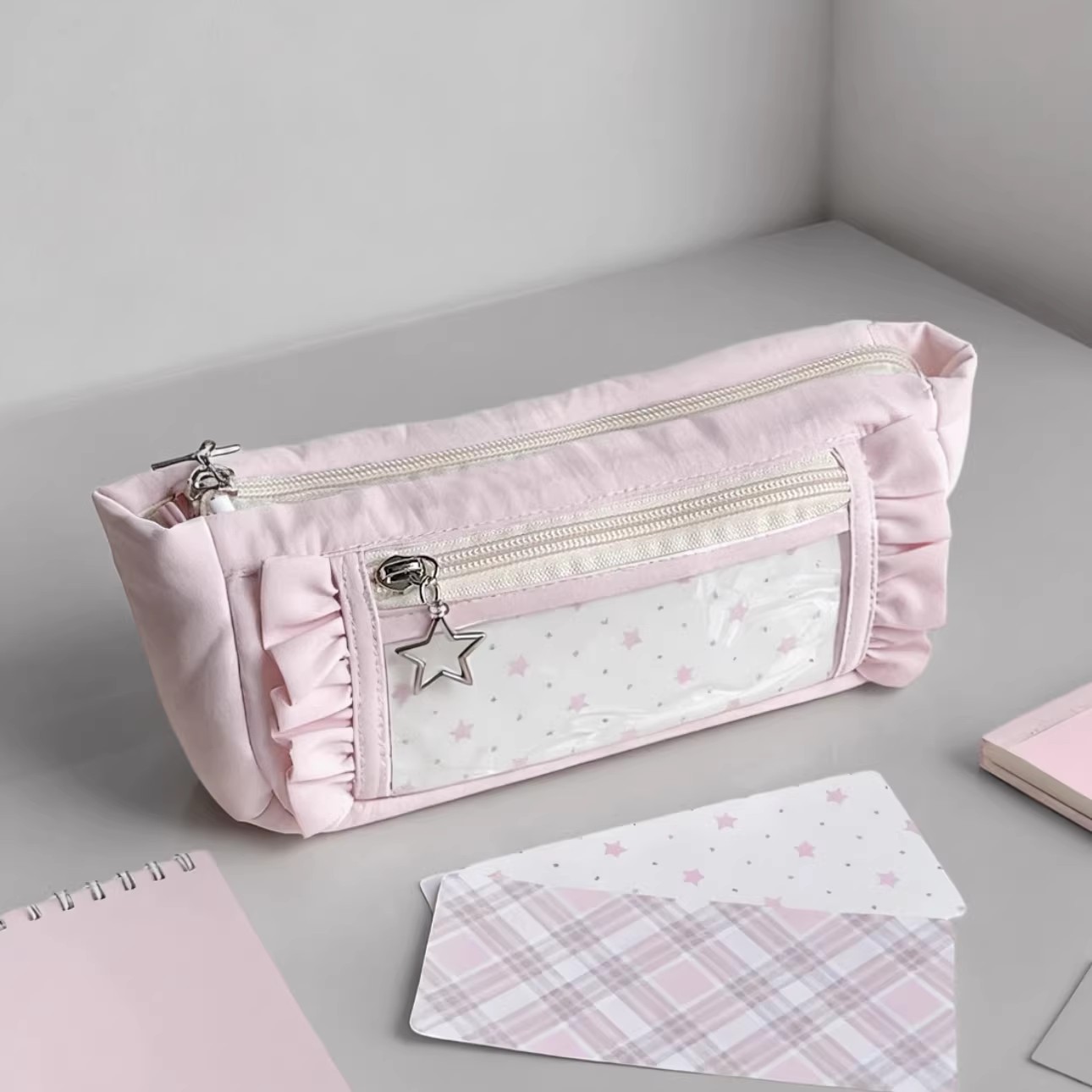 Uroczy piórnik o dużej pojemno – Aesthetic Large Pencil Case Pouch recenzja i cena