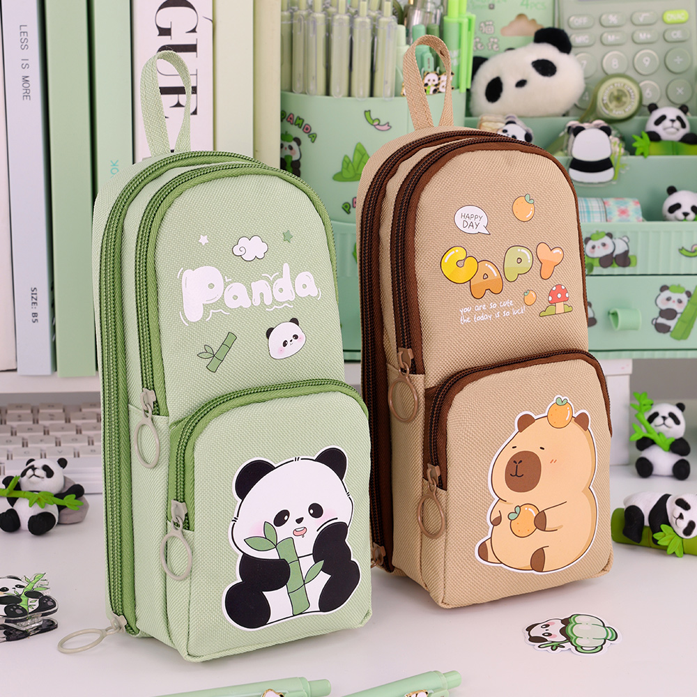 Piórnik z kreskówkową kapibarą – Aesthetic Large Pencil Case Pouch recenzja i cena