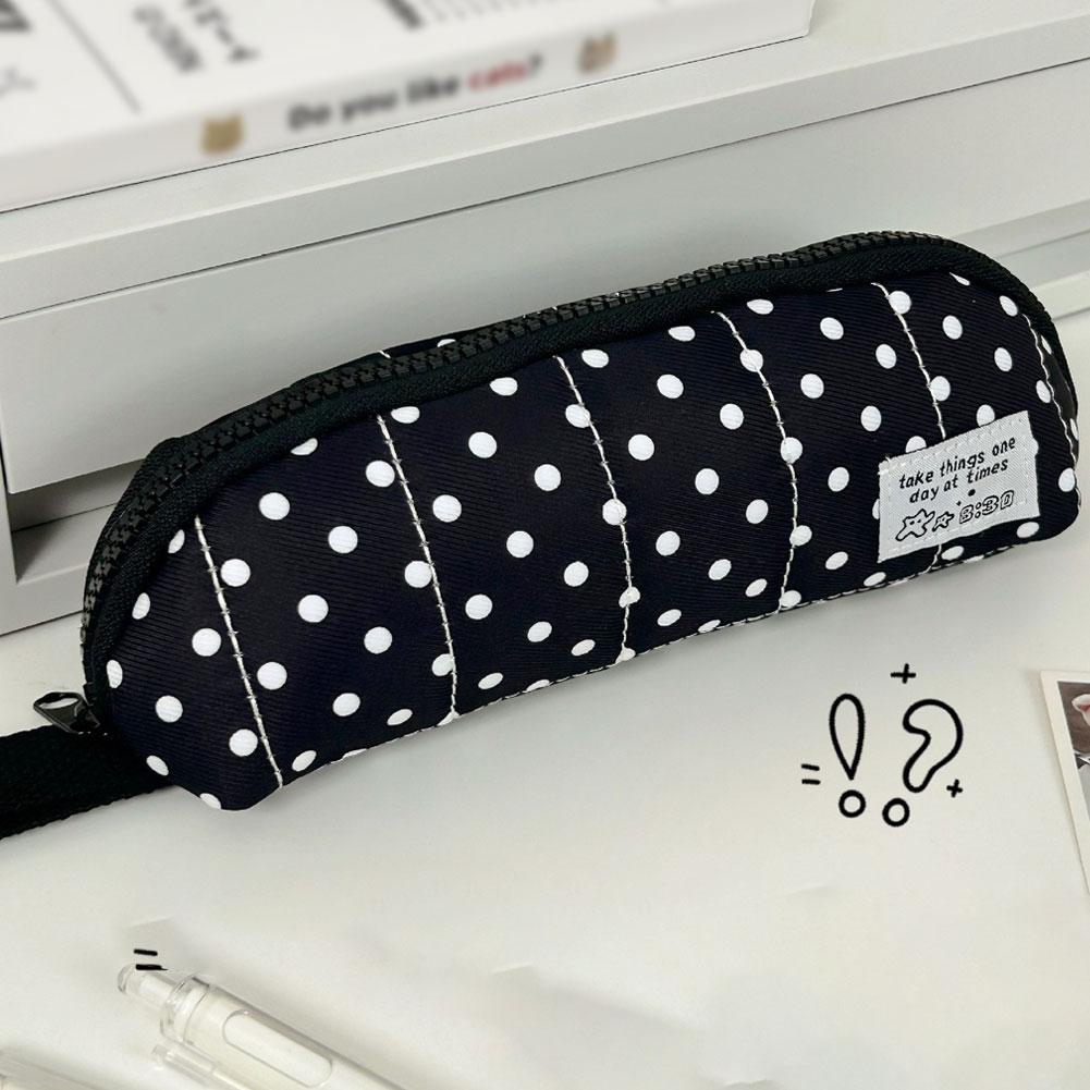 Estetyczny piórnik w kropki, p – Aesthetic Large Pencil Case Pouch recenzja i cena