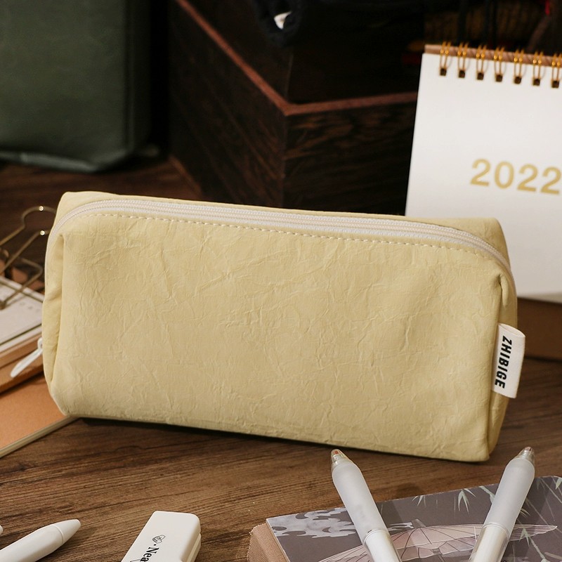 Uroczy kremowy skórzany piórni – Aesthetic Large Pencil Case Pouch recenzja i cena