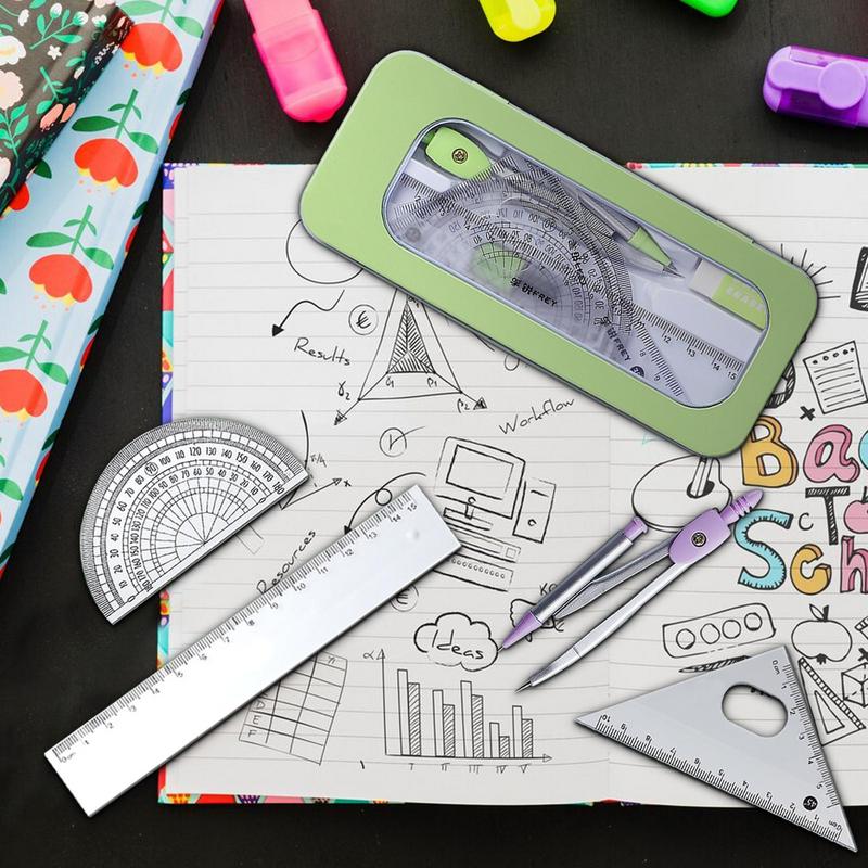 Zestaw kątomierza i kompasu Ze – Math Geometry Set With Compass recenzja i cena