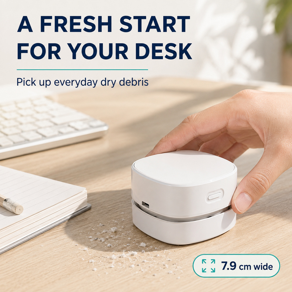 Przenośny odkurzacz biurkowy,  – Mini Desktop Vacuum Cleaner For Eraser Dust recenzja i cena