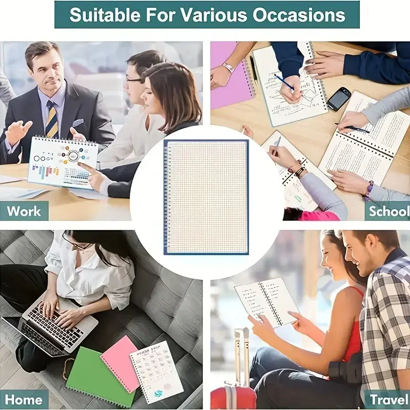 Notatnik A5 z siatką, spiralny – Spiral Bound Grid Notebook A5 recenzja i cena