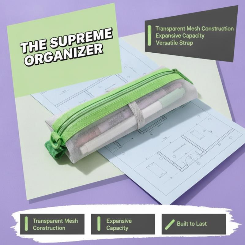 Przezroczysty piórnik z siatki – Clear Mesh Pencil Pouch For Exam recenzja i cena