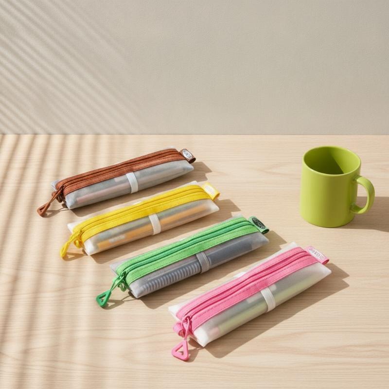 Przezroczysty piórnik z siatki – Clear Mesh Pencil Pouch For Exam recenzja i cena