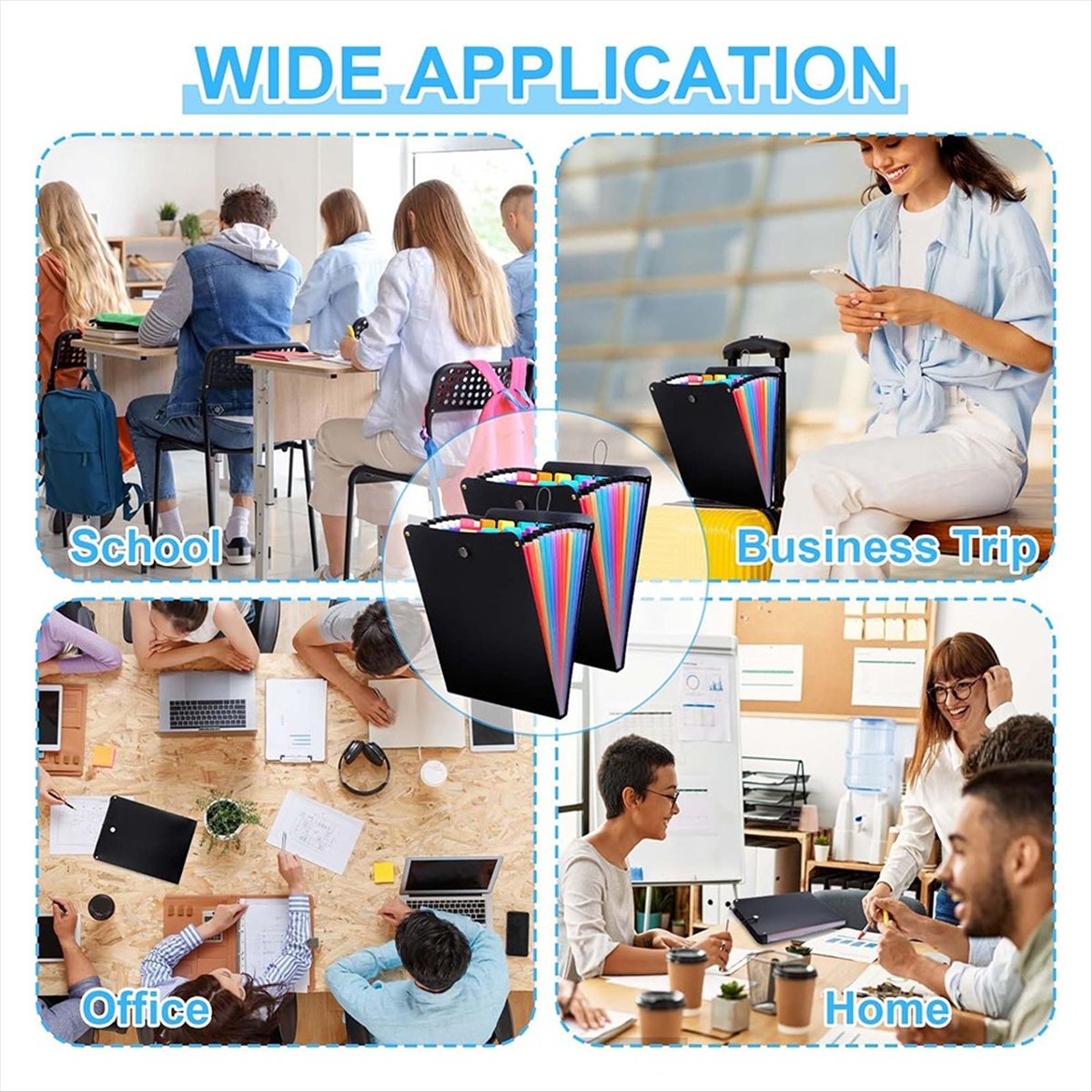 ABPP 2 szt. Rozszerzane teczki – Expandable Accordion File Folder 13 Pockets recenzja i cena